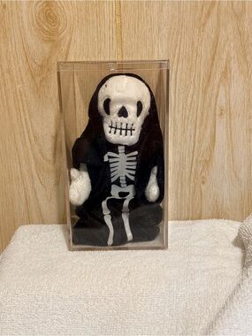 Plush Skeleton Grim Reaper Doll - Black and White